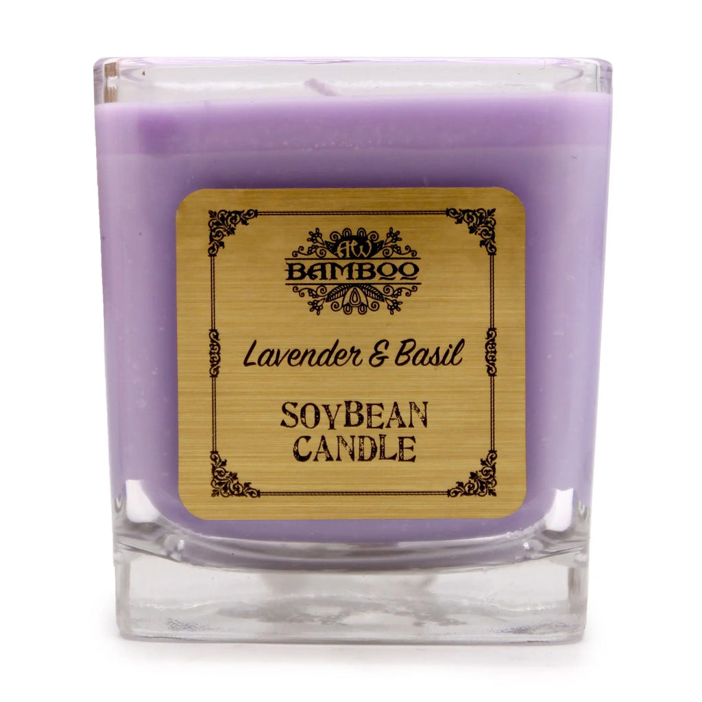  Pamperandpost Soybean Jar Candles - Lavender & Basil Soybean Wax Jar Candles