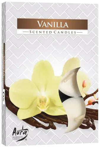 Set of 6 Scented Tealights - Vanilla AW Dropship UK