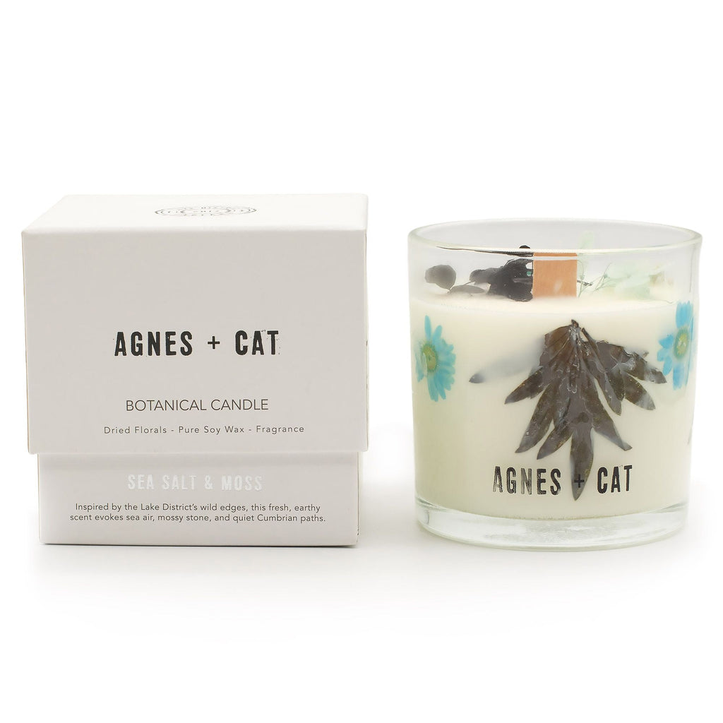  Pamperandpost Agnes + Cat Botanical Soy Wax Candle - Seasalt & Moss Agnes + Cat Botanical Soy Wax Candles