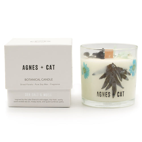  Pamperandpost Agnes + Cat Botanical Soy Wax Candle - Seasalt & Moss Agnes + Cat Botanical Soy Wax Candles