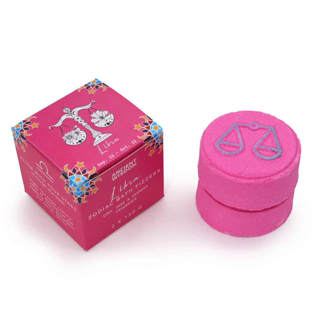 Set of Zodiac Bath Fizzers with Horoscope - Libra AW Dropship UK