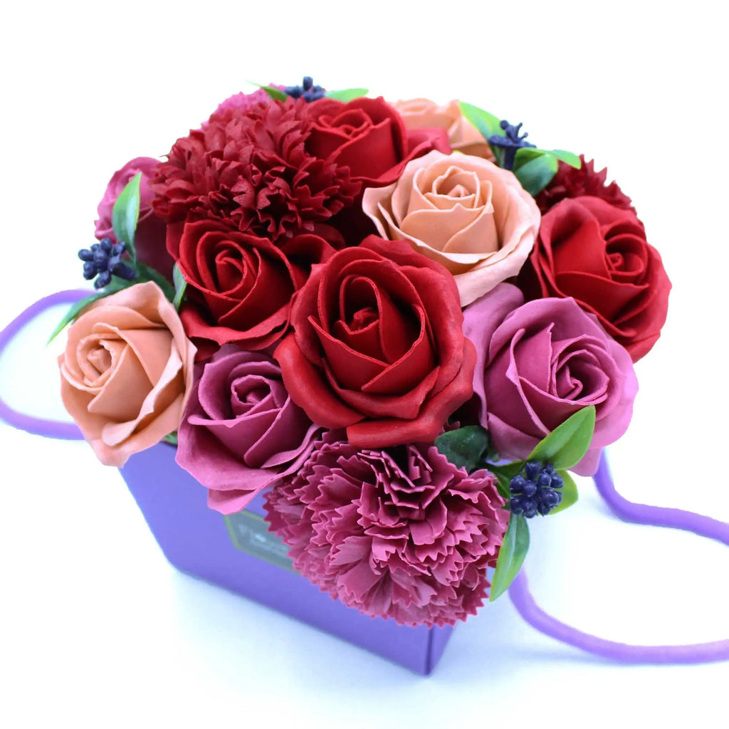 Pamperandpost Soap Flower Bouquet - Purple Flower Garden
