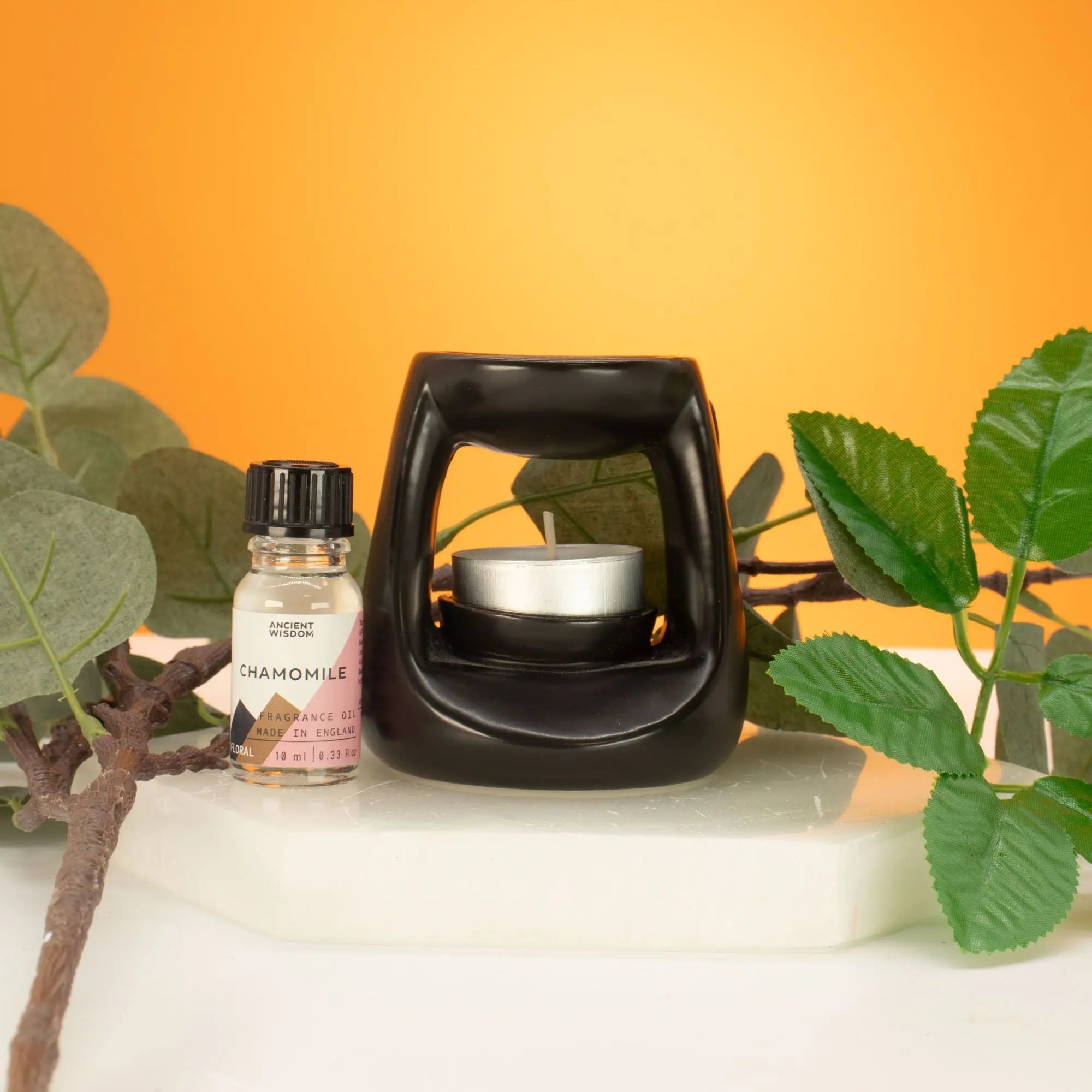  Pamperandpost Ceramic Zen Oil Burner - Small Classic  - Matt Black Ceramic Zen Oil Burners