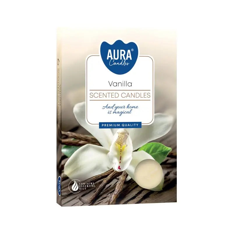 Set of 6 Scented Tealights - Vanilla AW Dropship UK