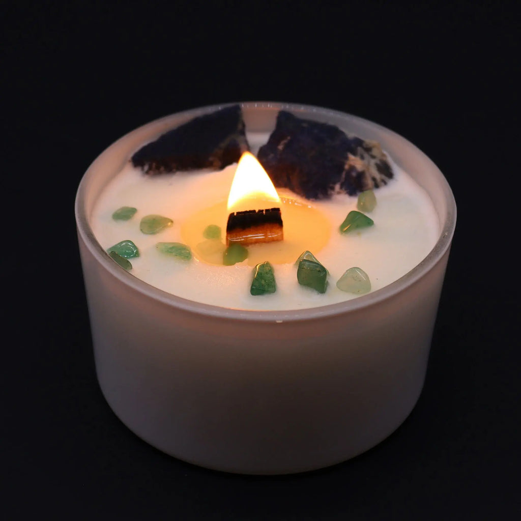  Pamperandpost Chakra Crystal Candles - Throat Chakra Chakra Crystal Candles