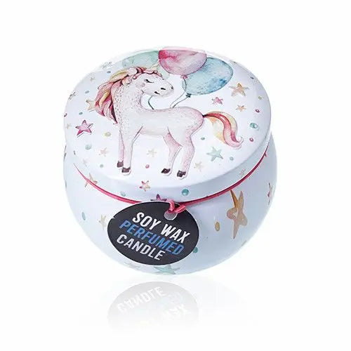 Pamperandpost Art Tin Candle - Assorted Design - Unicorns - Moonstone Art Tin Candles