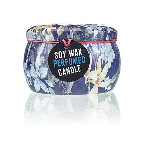  Pamperandpost Art Tin Candle - Assorted Design - Romantic Garden - Tea & Rose Art Tin Candles