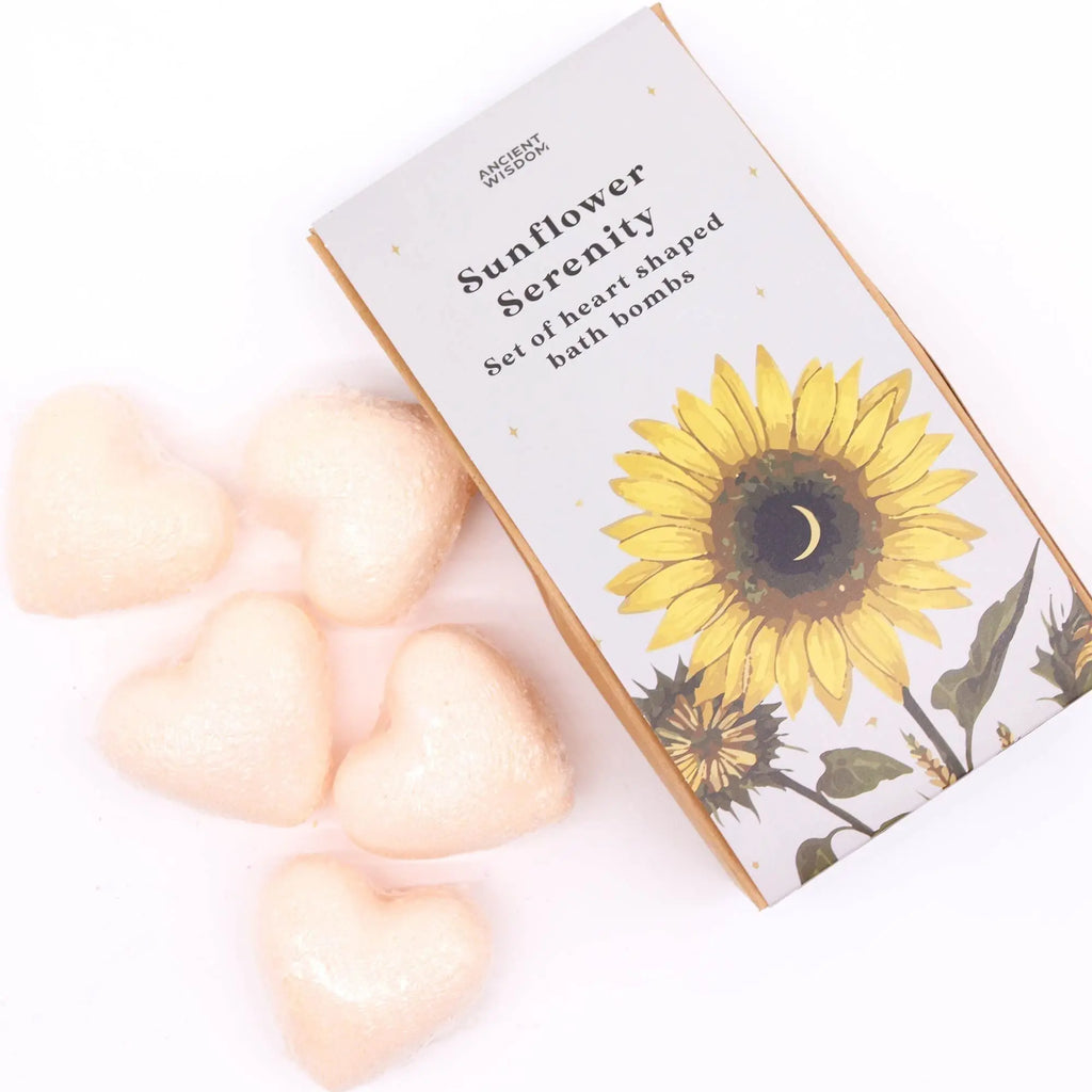 Pamperandpost Sunflower Serenity Bath Heart Gift Set