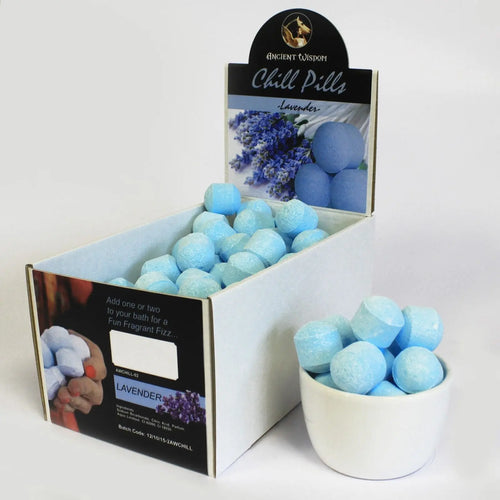 Pamperandpost 1.3Kg Box of  Chill Pills (Mini Bath Bombs) - Lavender