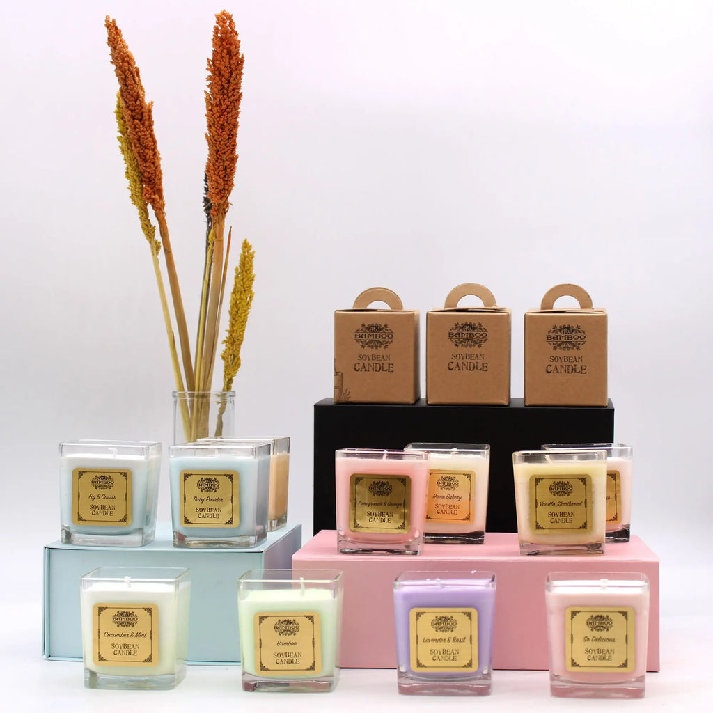 Pamperandpost Soybean Jar Candles - Bamboo Soybean Wax Jar Candles