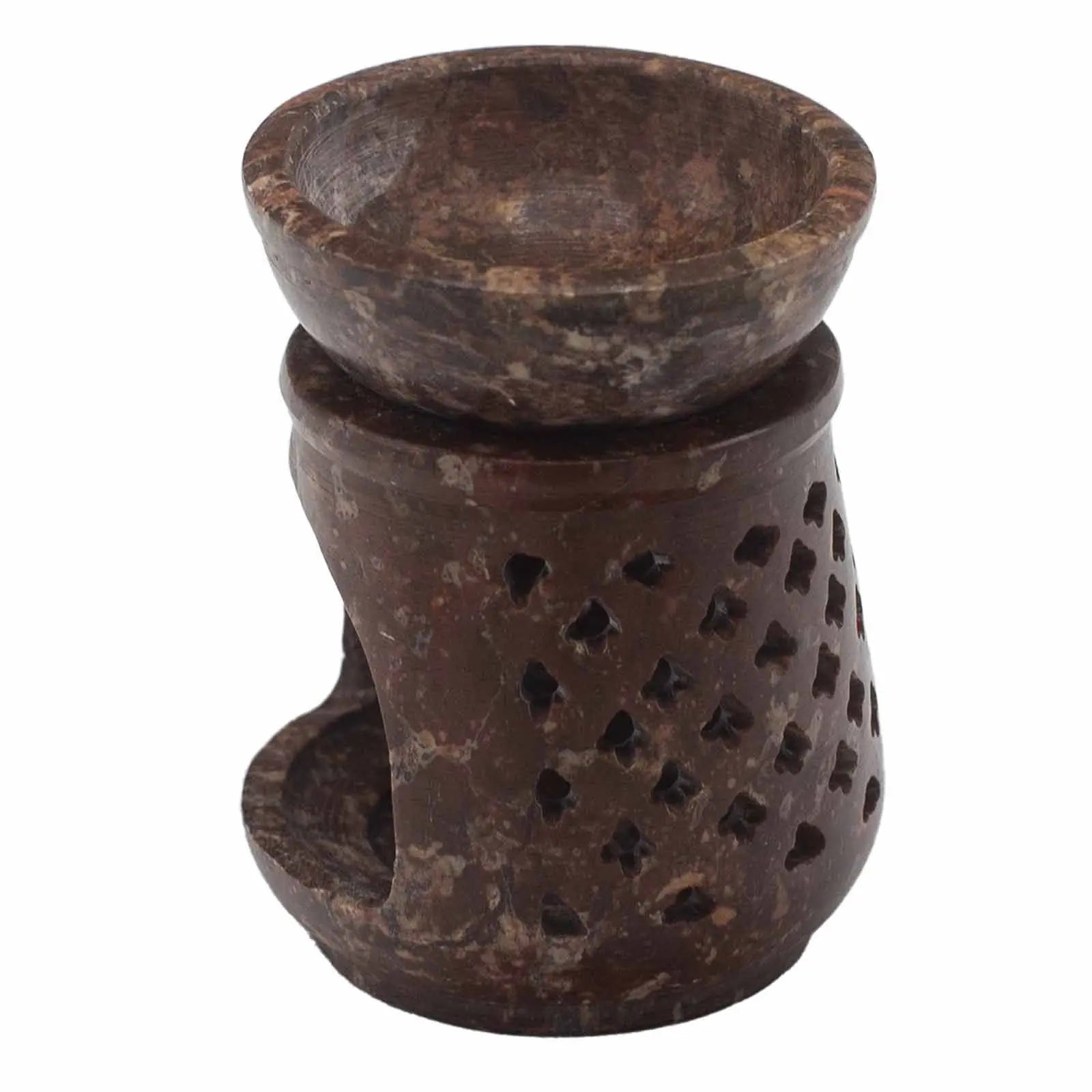  Pamperandpost Soapstone Oil Burner – Classic Hand‑Carved Design (8cm) Soapstone Oil Burners