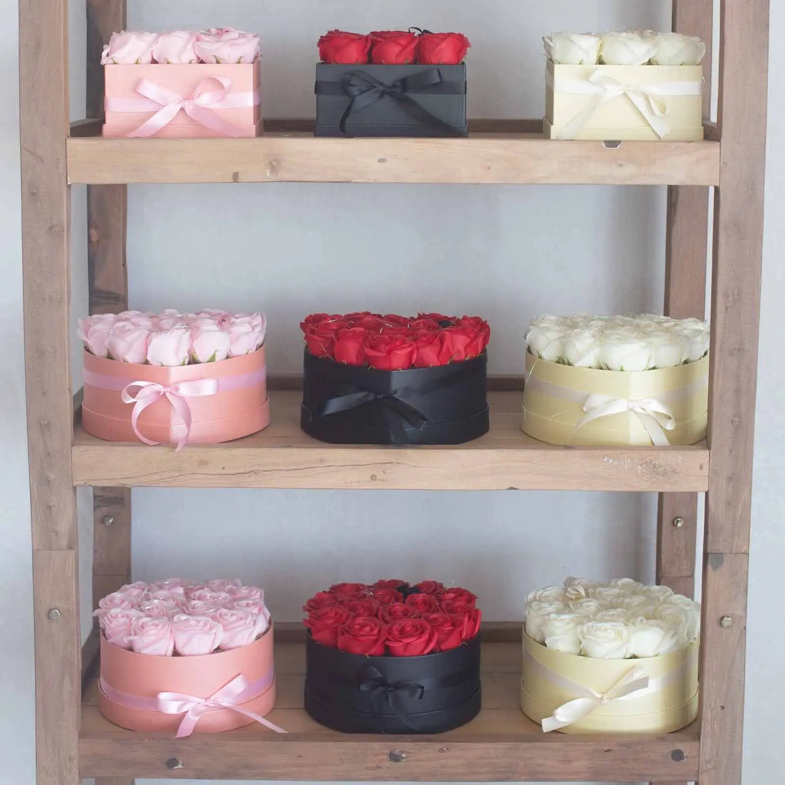 Pamperandpost Soap Flower Gift Bouquet - 13 Pink Roses - Heart