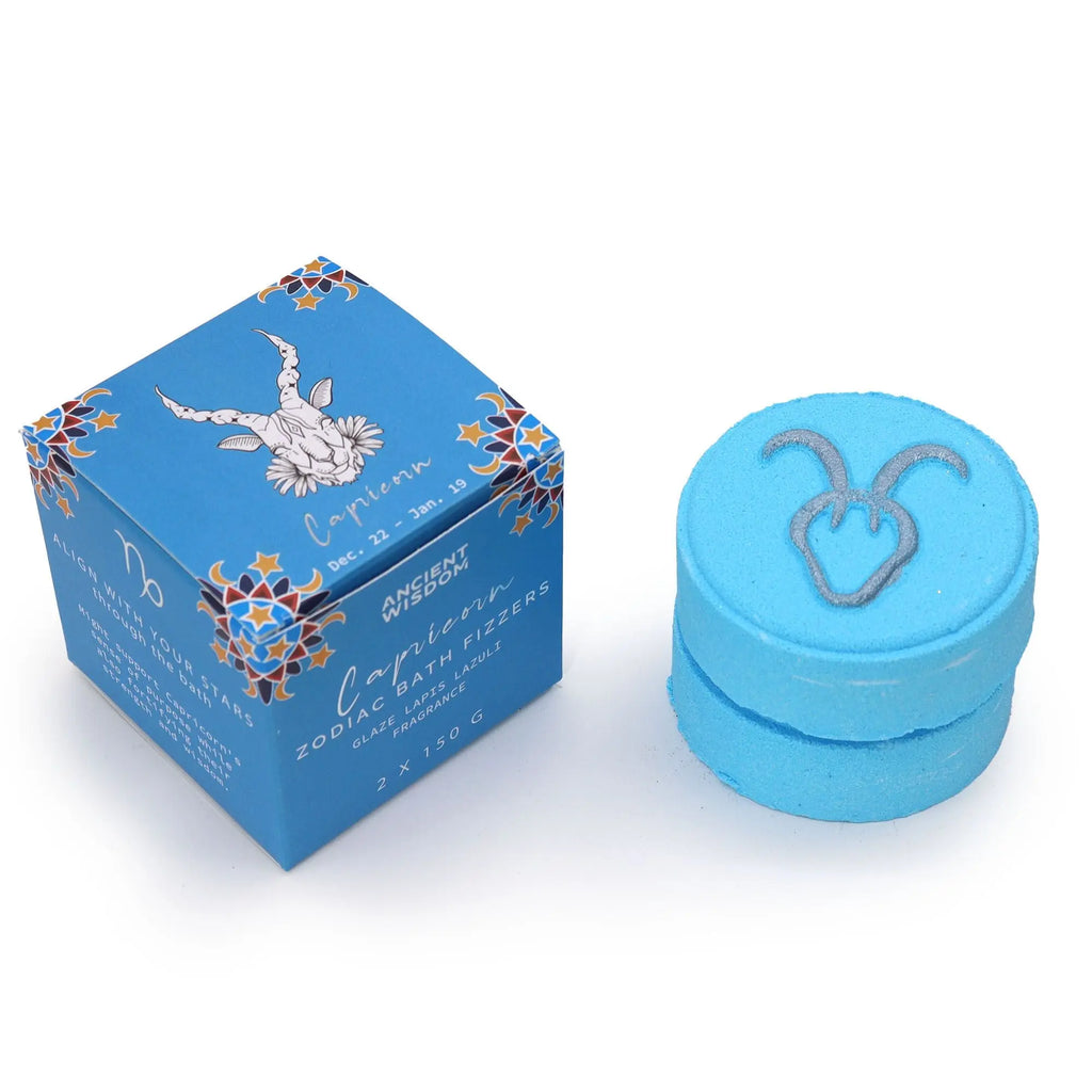  Pamperandpost Set of Zodiac Bath Fizzers with Horoscope - Capricorn Zodiac Bath Fizzers with Horoscope