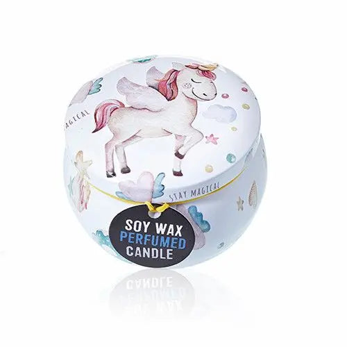  Pamperandpost Art Tin Candle - Assorted Design - Unicorns - Moonstone Art Tin Candles