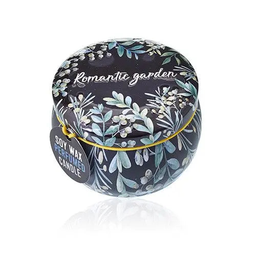  Pamperandpost Art Tin Candle - Assorted Design - Romantic Garden - Tea & Rose Art Tin Candles