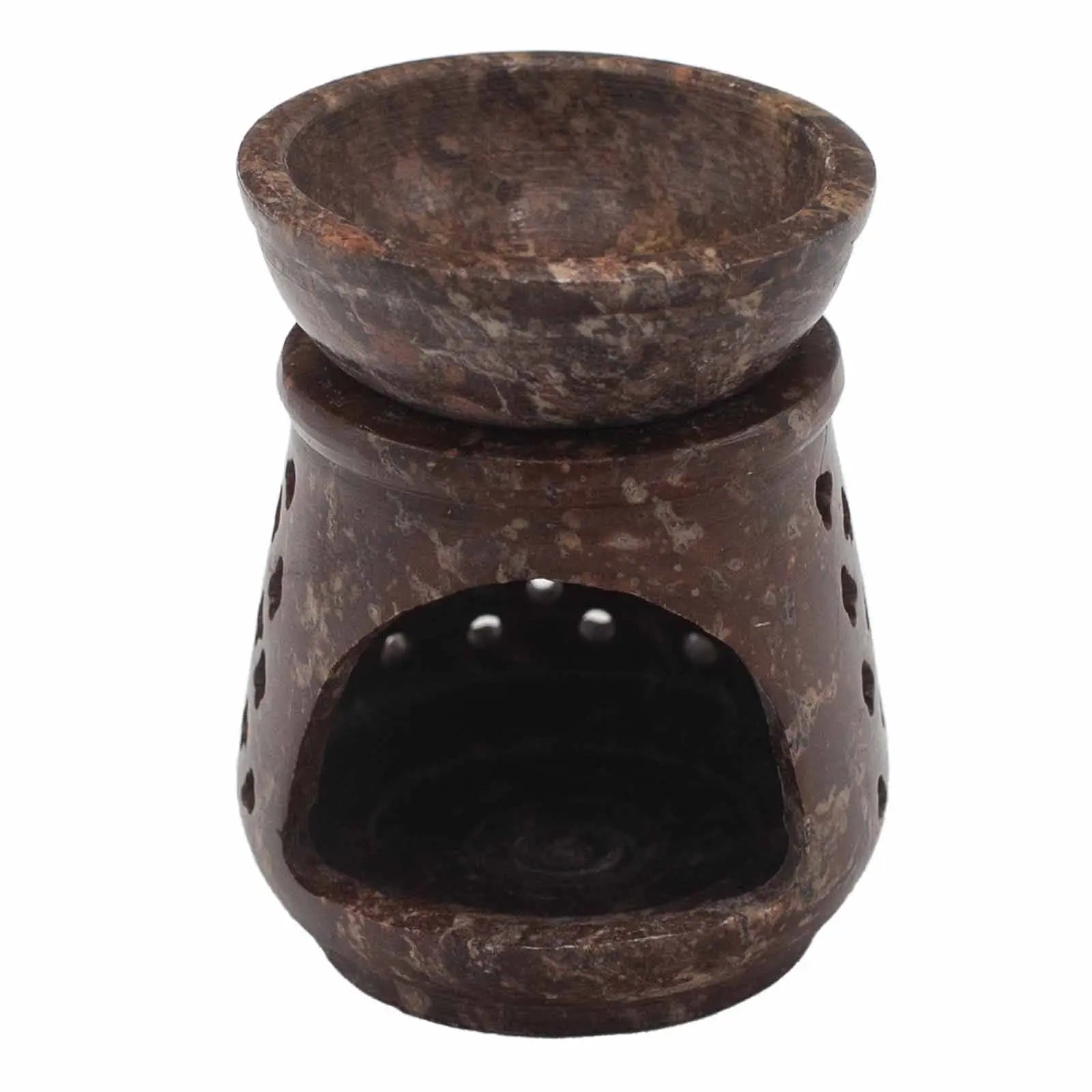  Pamperandpost Soapstone Oil Burner – Classic Hand‑Carved Design (8cm) Soapstone Oil Burners