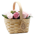 Pamperandpost Large Pink Bouquet in Wicker Basket
