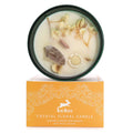  Pamperandpost The Lion Crystal Magic Candle - Clear Quartz & Jasmine Garden with Tarot Card Hop Hare Crystal Magic Flower Candles
