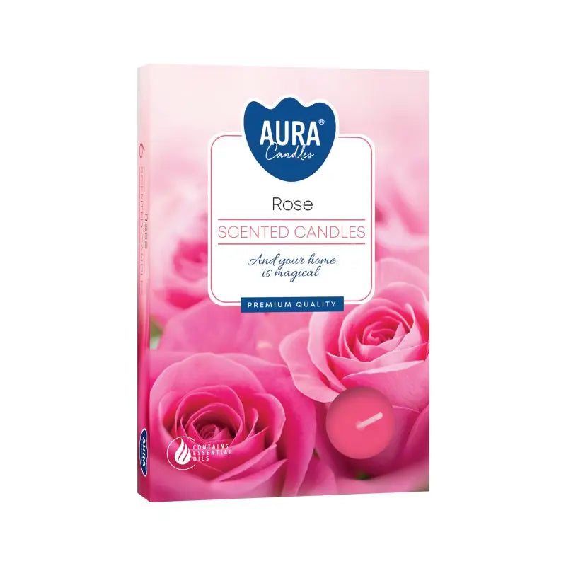 Set of 6 Scented Tealights - Rose AW Dropship UK