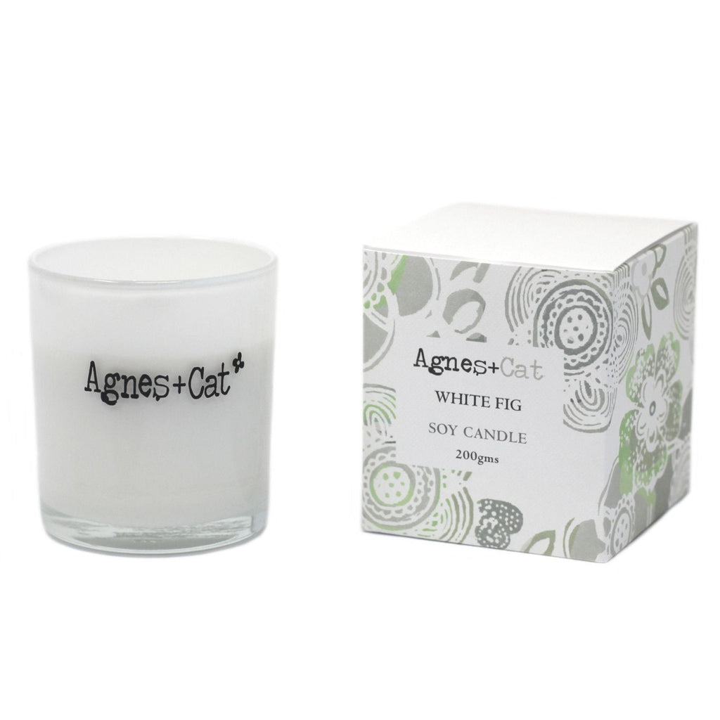 Pamperandpost Agnes + Cat Votive Candle - White Fig Agnes + Cat Soy Wax Votive Candles 200g