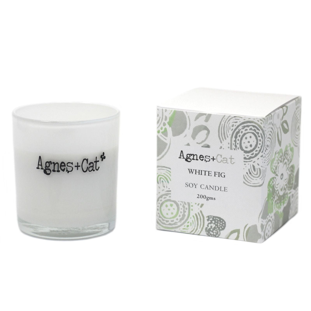  Pamperandpost Agnes + Cat Votive Candle - White Fig Agnes + Cat Soy Wax Votive Candles 200g