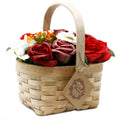 Pamperandpost Large Red Bouquet in Wicker Basket