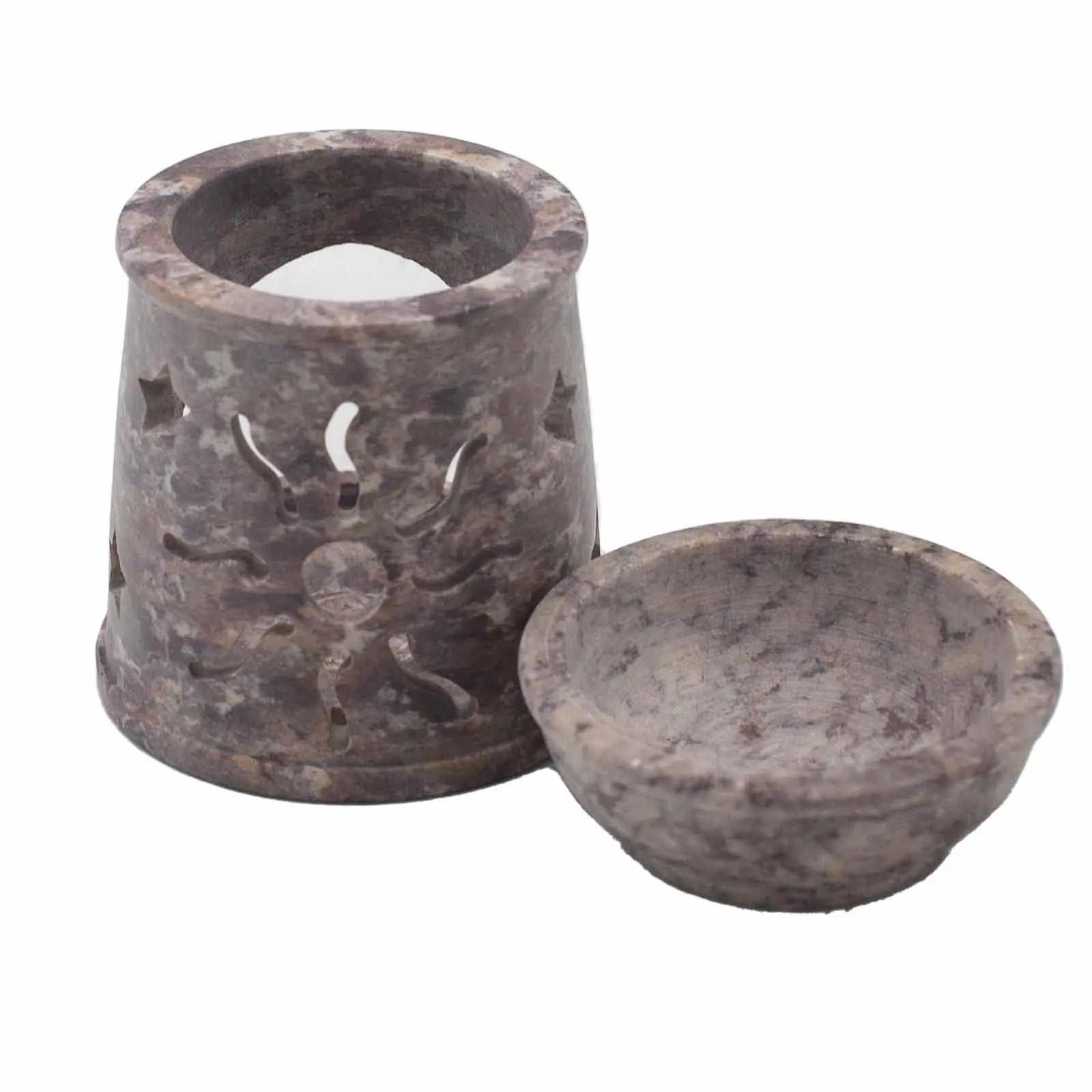  Pamperandpost Soapstone Oil Burner 8cm - Sun & Stars Soapstone Oil Burners