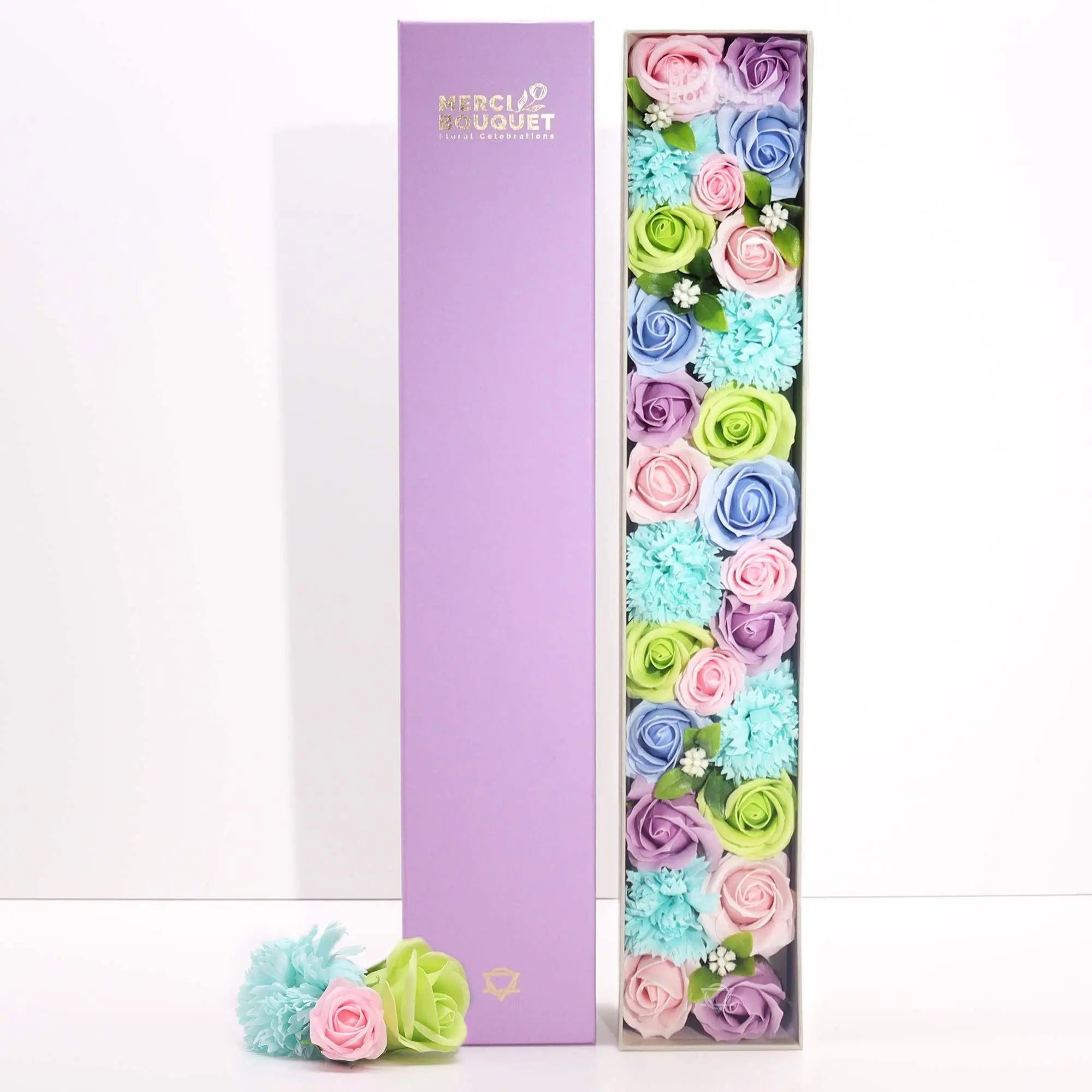 Pamperandpost Extra Long Box - Baby Blessings - Blues