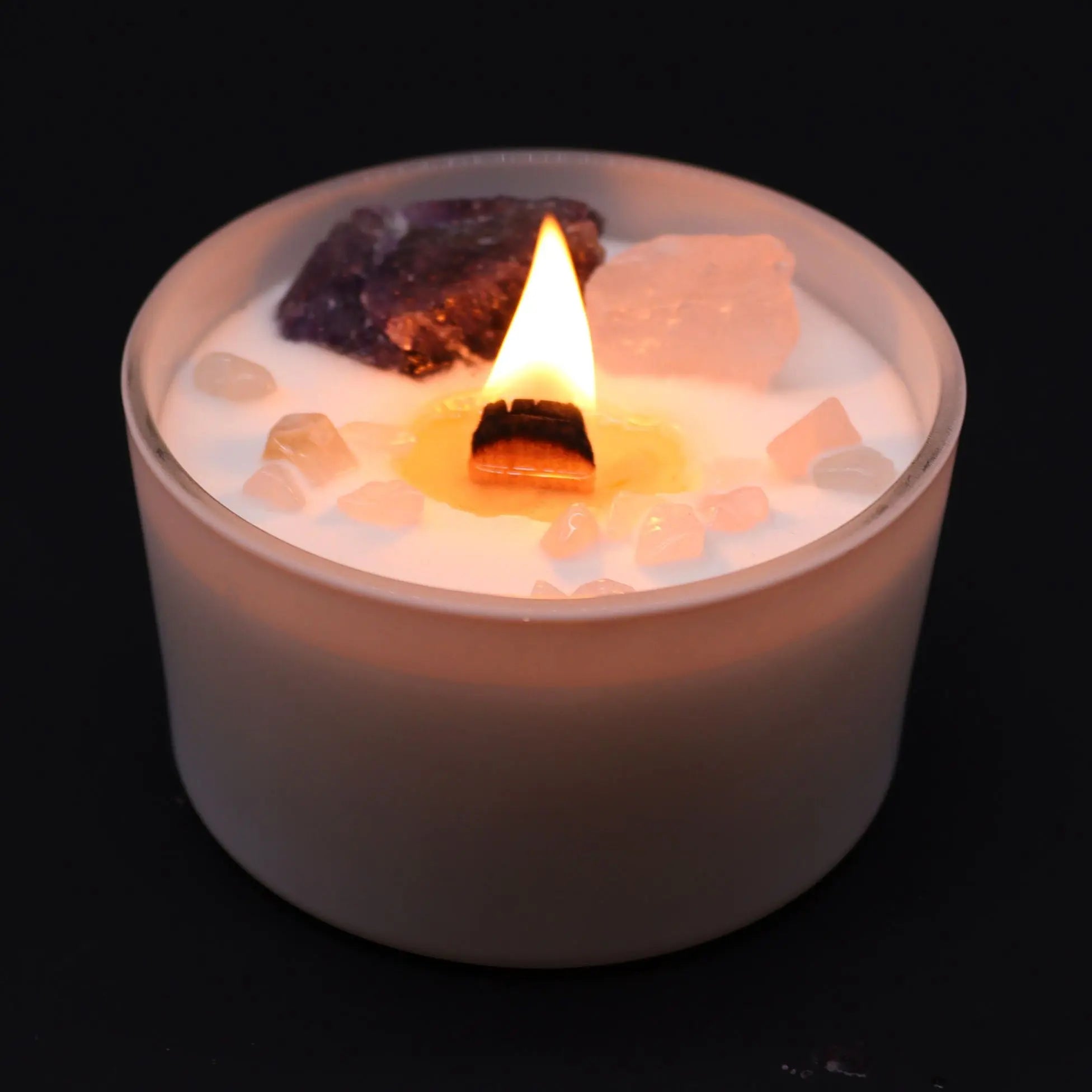  Pamperandpost Chakra Crystal Candles - Third Eye Chakra Chakra Crystal Candles