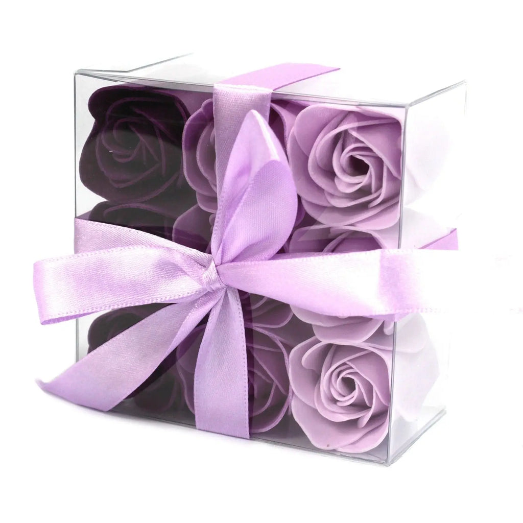  Pamperandpost Set of 9 Soap Flower - Lavender Roses Luxury Soap Flowers