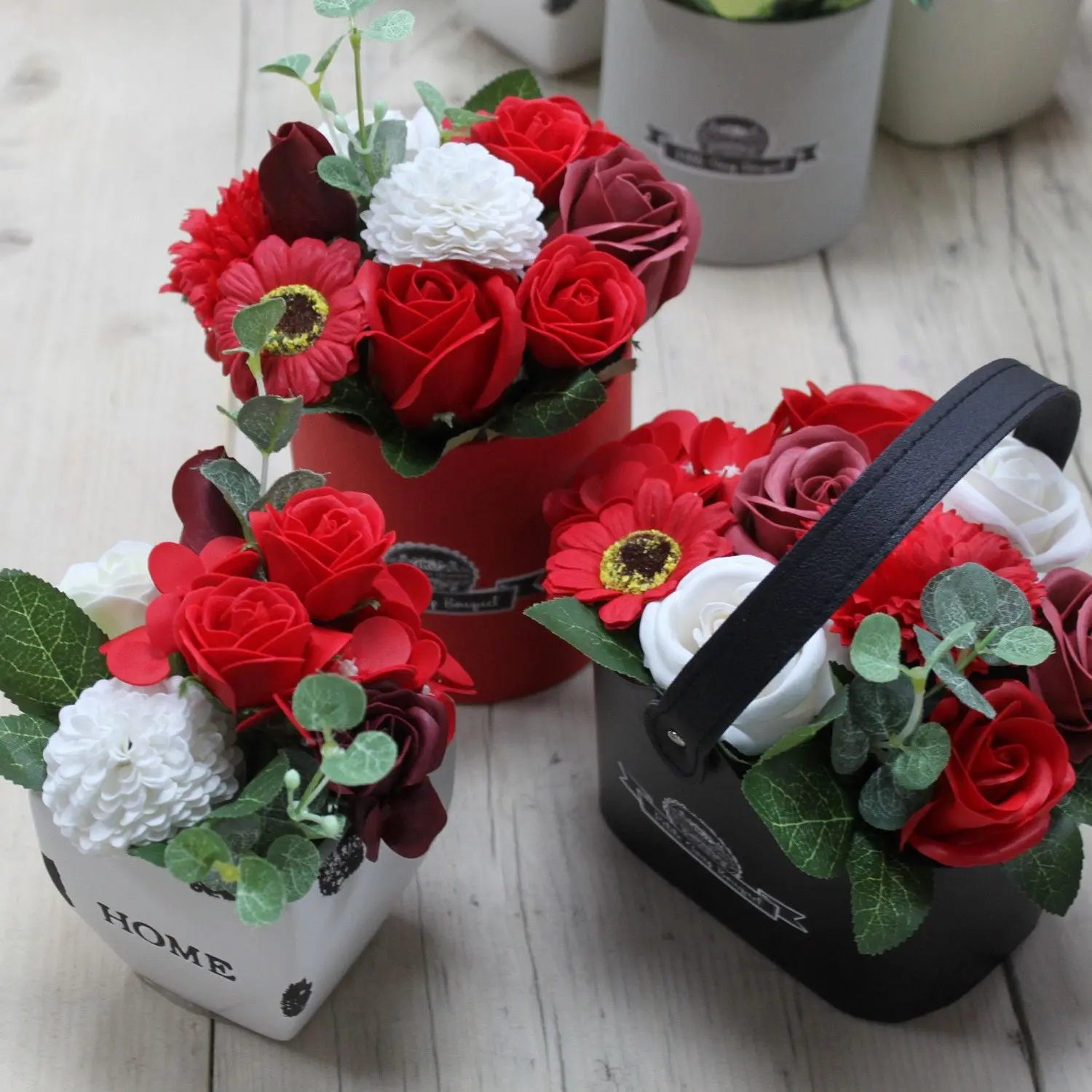 Bouquet Petite Basket - Rich Reds AW Dropship UK