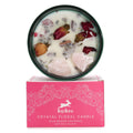  Pamperandpost The Lovers Crystal Magic Candle - Rose Quartz & Rose Meadow with Tarot Card Hop Hare Crystal Magic Flower Candles