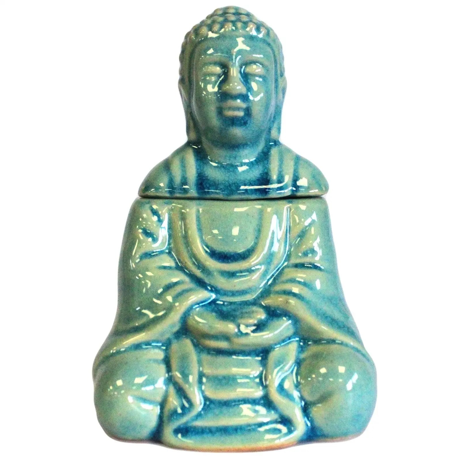  Pamperandpost Sitting Buddha Oil Burner - Blue Classic Buddha Oil Burners
