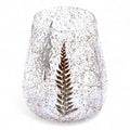  Pamperandpost Natural Floral Glass - Large Bowl Candle Holder - Pino - (15x12cm) Natural Floral Glass Candle Holders