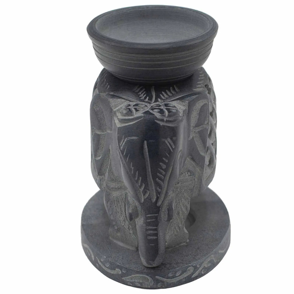  Pamperandpost Soapstone Oil Burner 10.5cm - Standing Elephant Soapstone Oil Burners