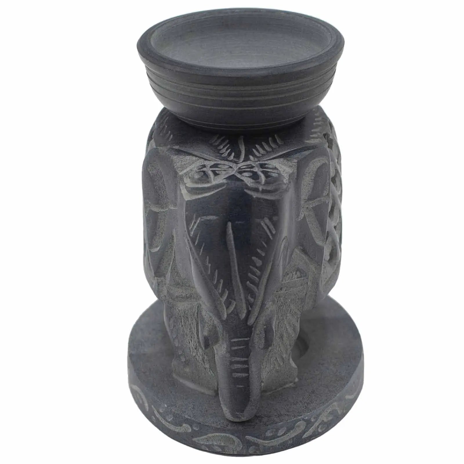  Pamperandpost Soapstone Oil Burner 10.5cm - Standing Elephant Soapstone Oil Burners
