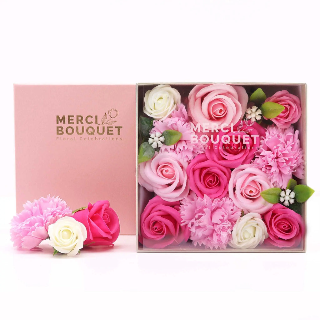 Pamperandpost Square Box - Baby Blessings - Pinks