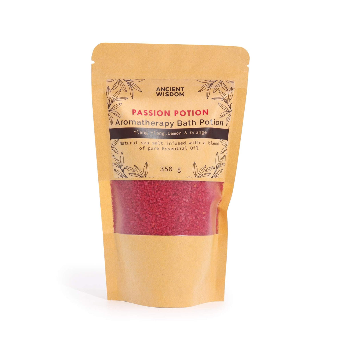  Pamperandpost Aromatherapy Bath Potion in Kraft Bag 350g - Passion Aromatherapy Bath Potion 350g