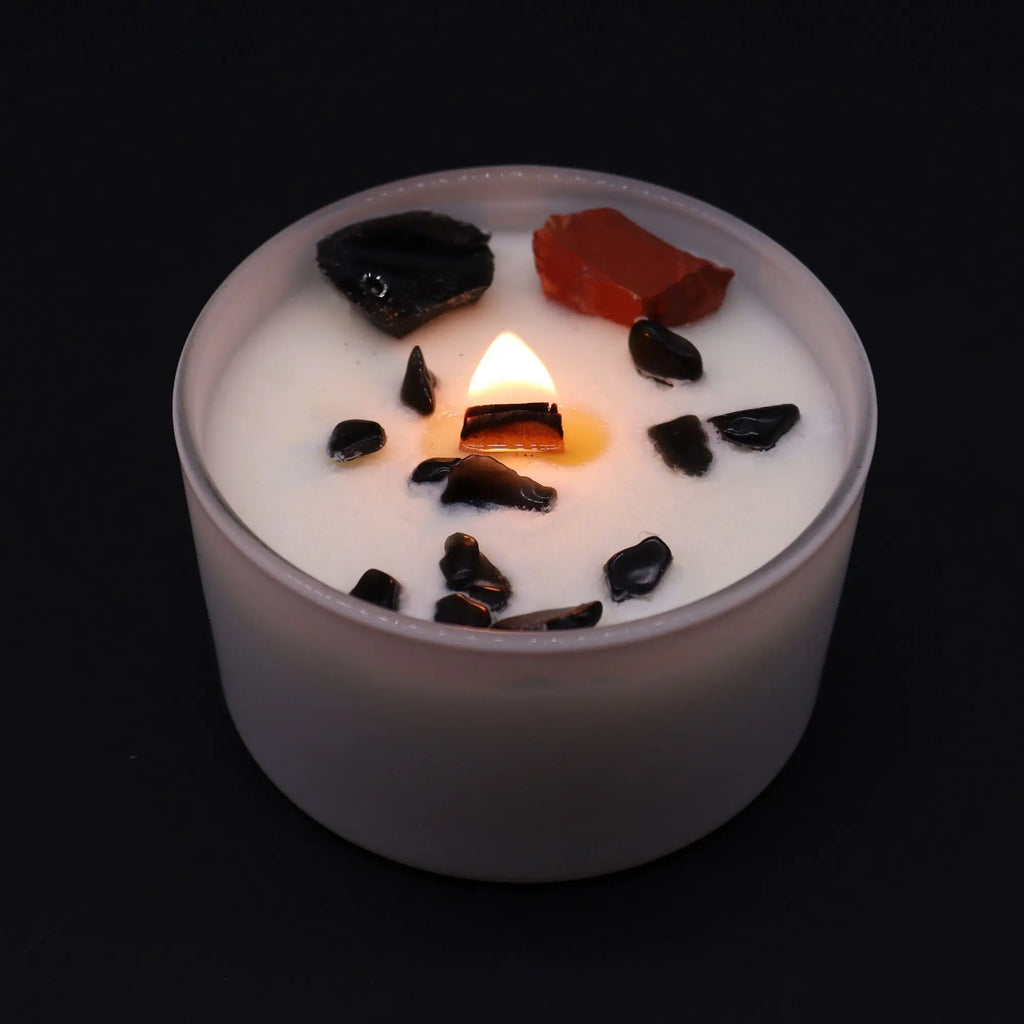  Pamperandpost Chakra Crystal Candles - Root Chakra Chakra Crystal Candles