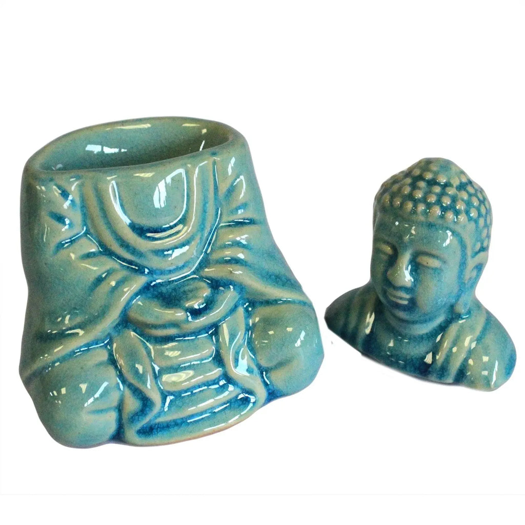  Pamperandpost Sitting Buddha Oil Burner - Blue Classic Buddha Oil Burners