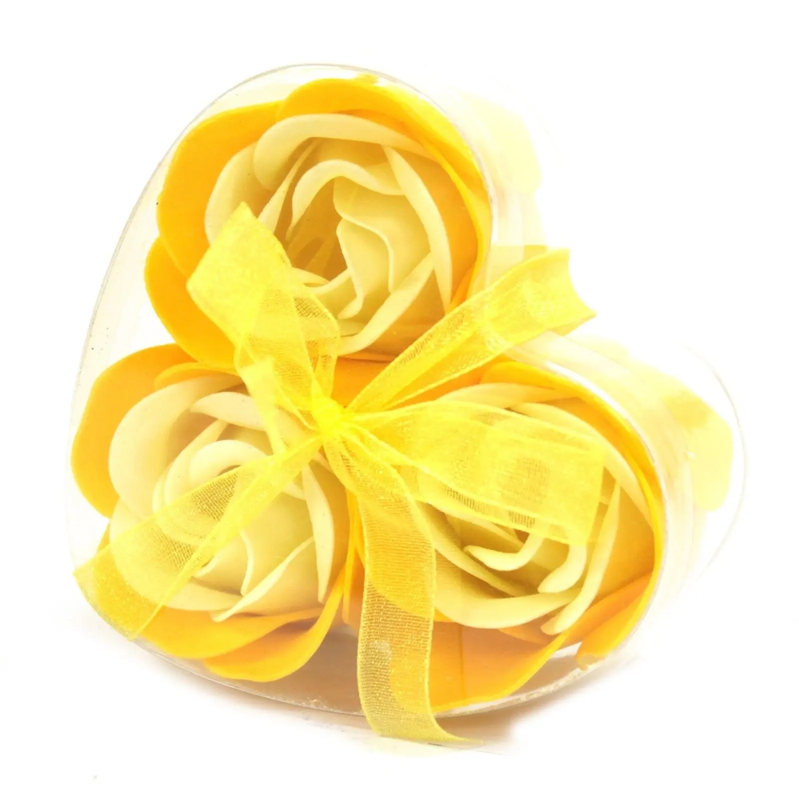  Pamperandpost Set of 3 Soap Flower Heart Box - Spring Roses Luxury Soap Flowers