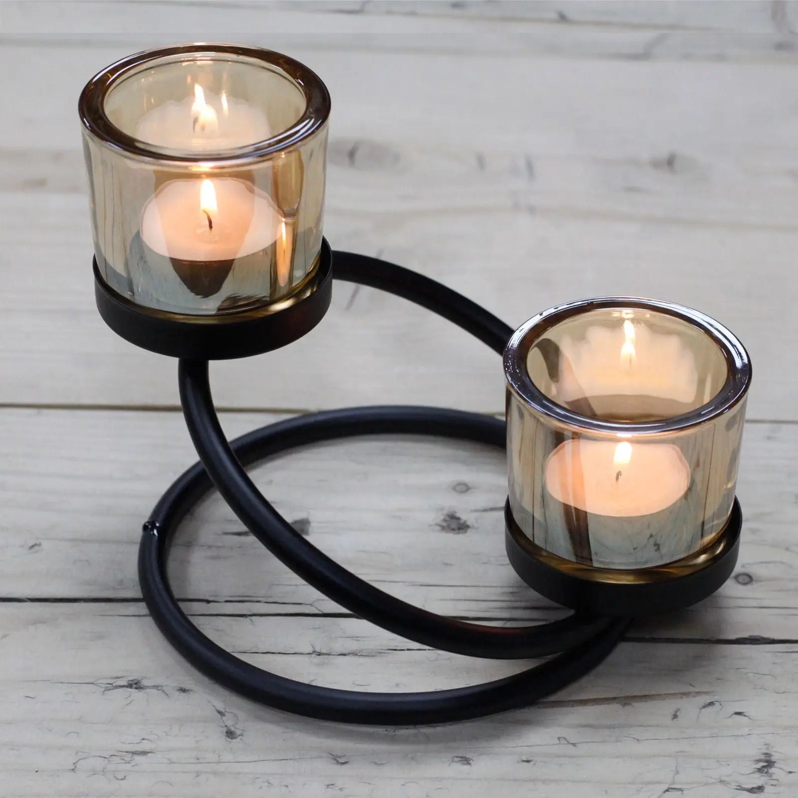  Pamperandpost Centrepiece Iron Votive Candle Holder - 2 Cup Double Step Centerpiece Iron Votive Candle Holders