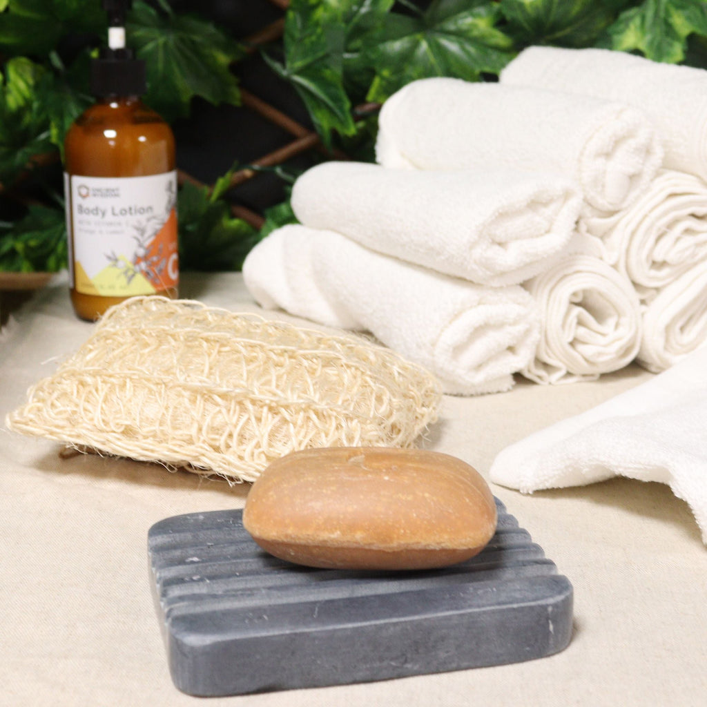  Pamperandpost Grey Soapstone Soap Dish 12x8.5cm - Heavey Ridges Stone Soap Dishes
