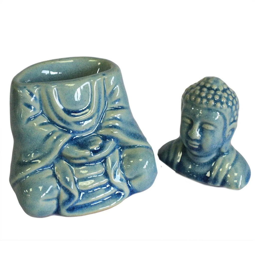  Pamperandpost Sitting Buddha Oil Burner - Blue Classic Buddha Oil Burners