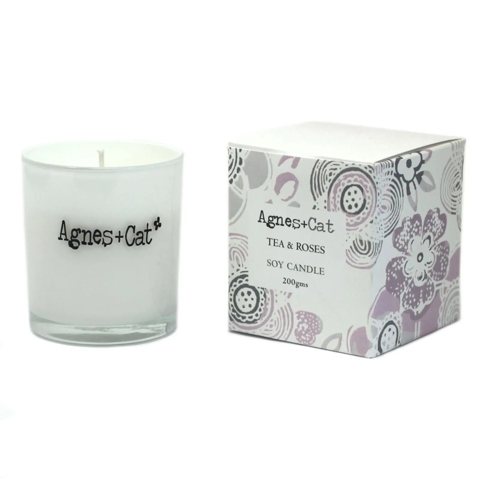  Pamperandpost Agnes + Cat Votive Candle - Tea and Roses Agnes + Cat Soy Wax Votive Candles 200g