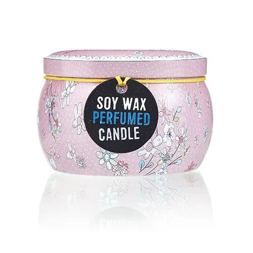  Pamperandpost Art Tin Candle - Assorted Design - Friendly Messages - Parma Violet Art Tin Candles