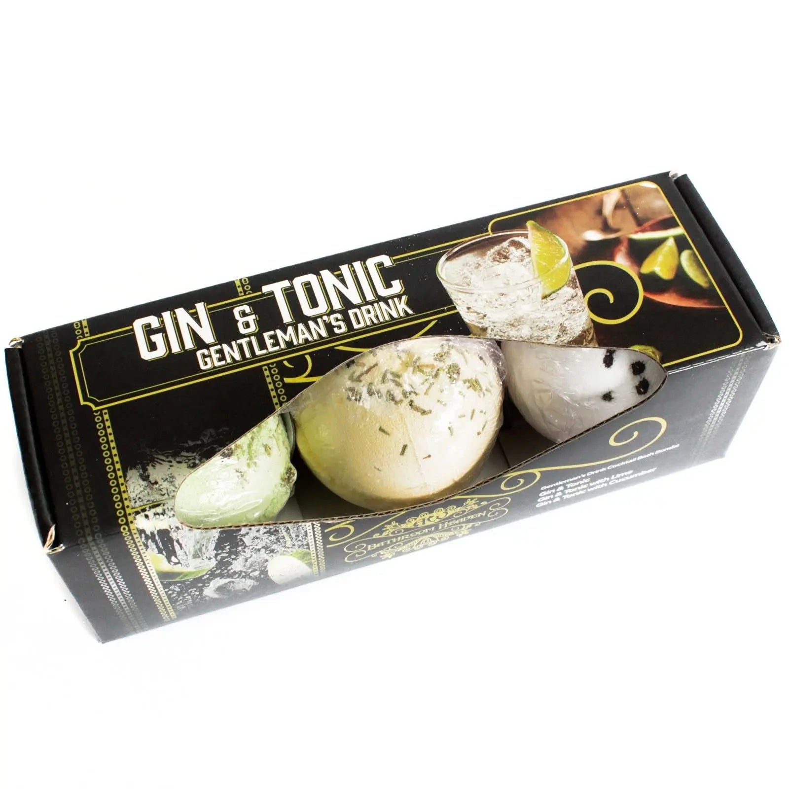  Pamperandpost Set of Three Gin & Tonic Bath Bombs Cocktail Bath Bombs