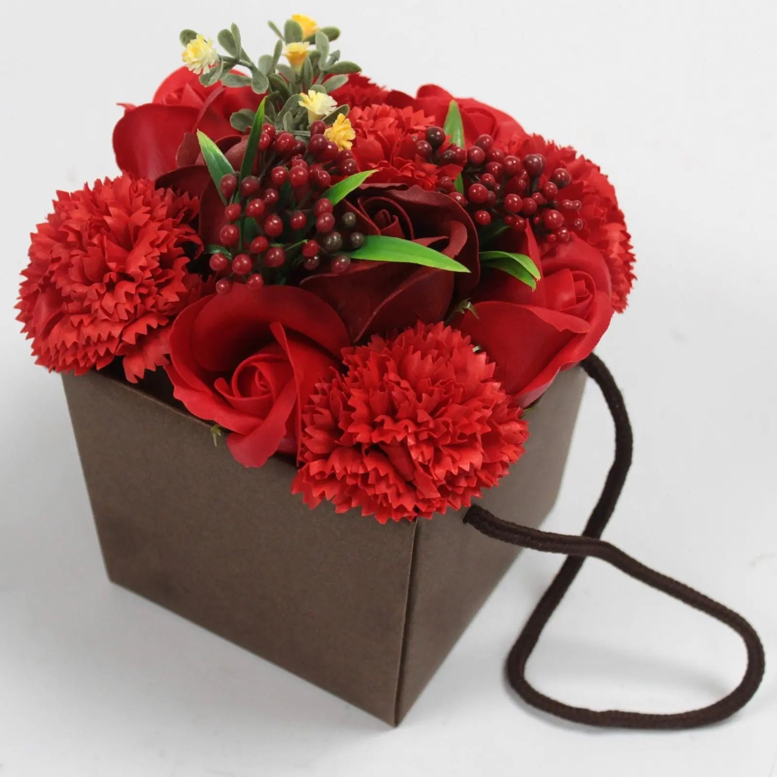  Pamperandpost Soap Flower Bouquet - Red Rose & Carnation Luxury Soap Flowers