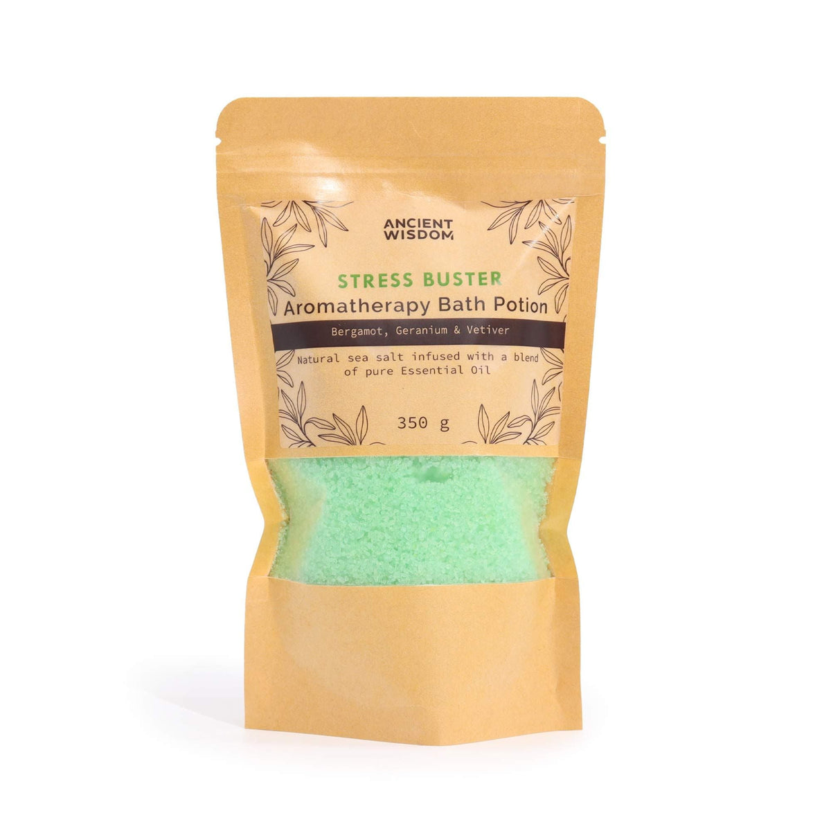  Pamperandpost Aromatherapy Bath Potion in Kraft Bag 350g - Stress Buster Aromatherapy Bath Potion 350g