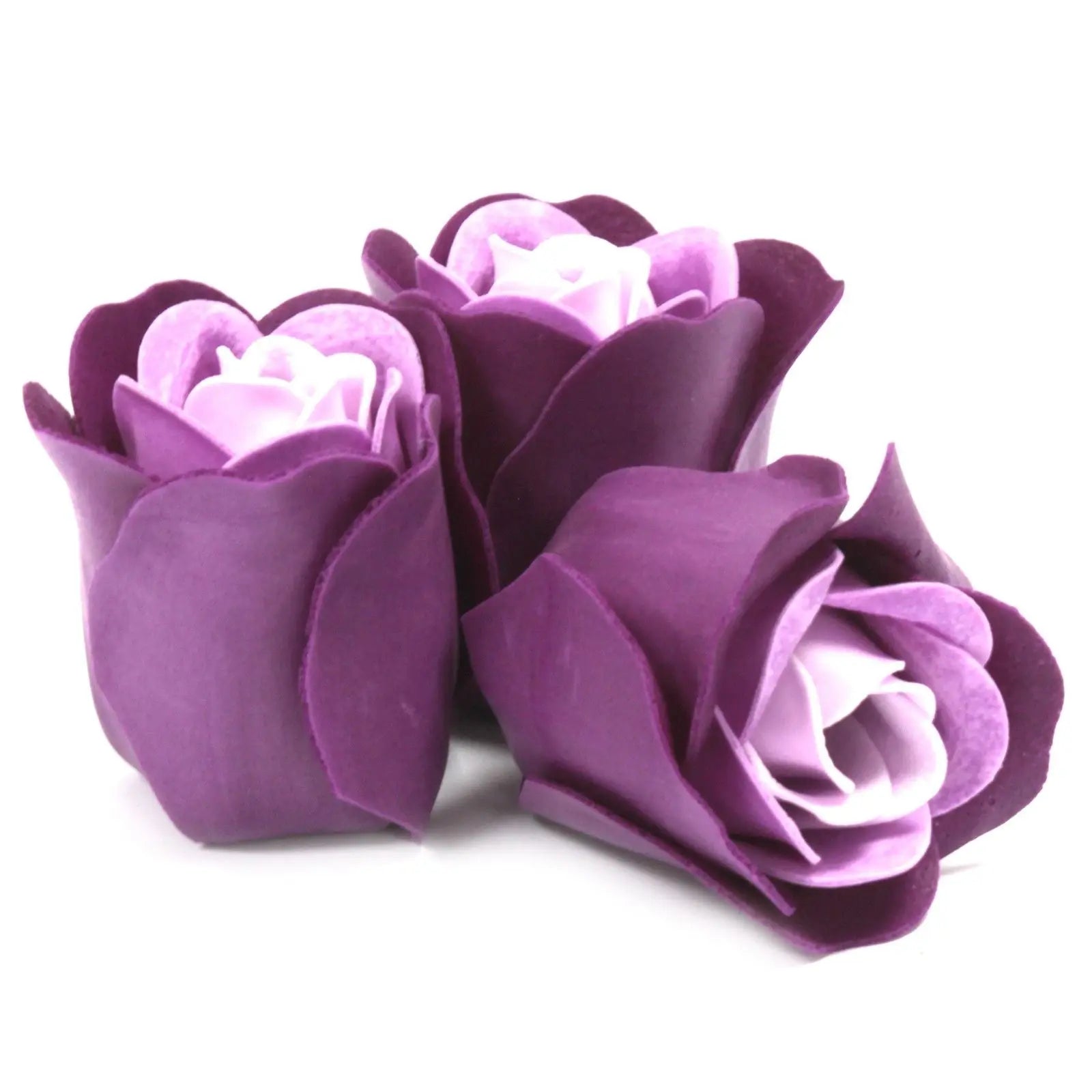  Pamperandpost Set of 3 Soap Flower Heart Box - Lavender Roses Luxury Soap Flowers